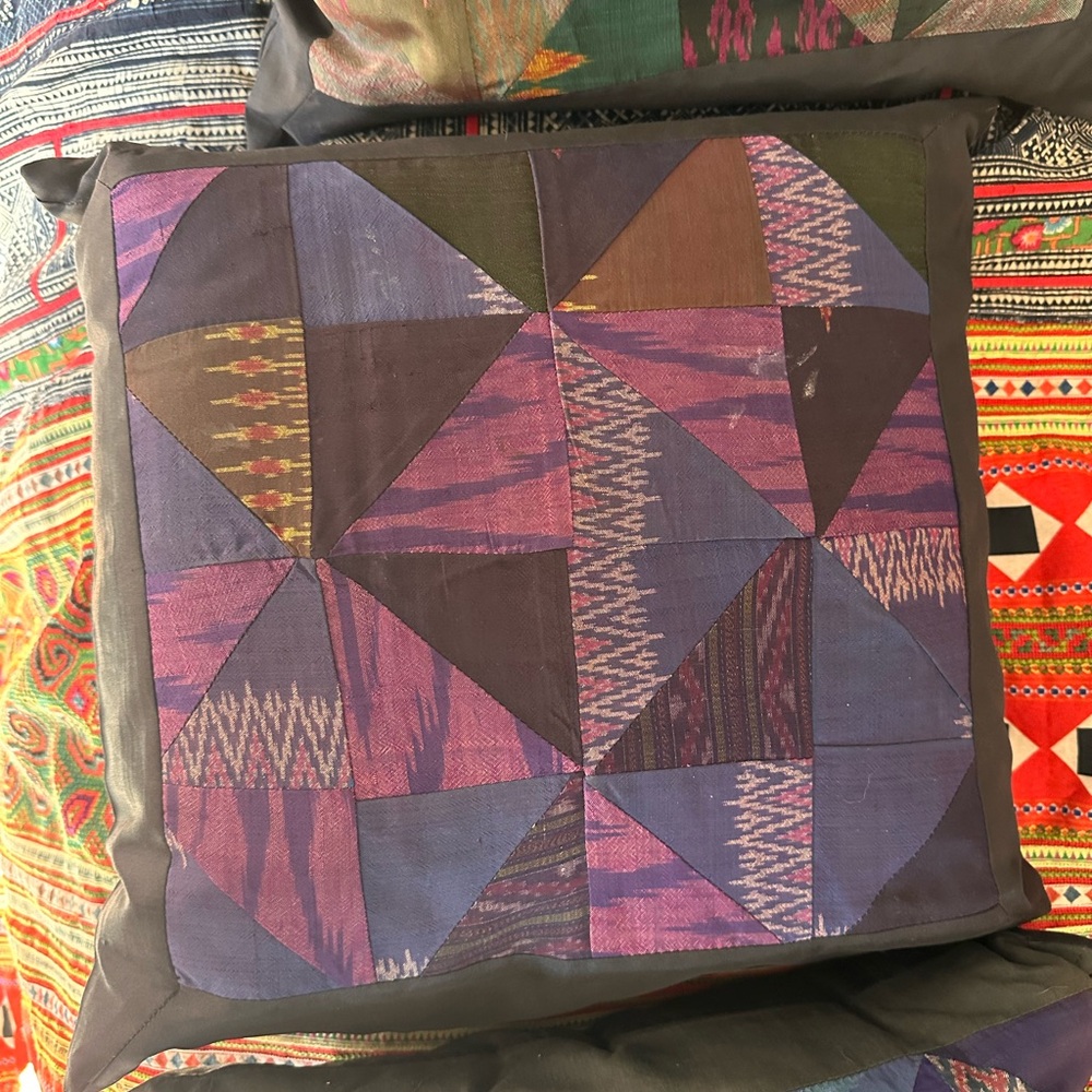 Colorful Patchwork Throw Pillow Set - Picture 3 of 5